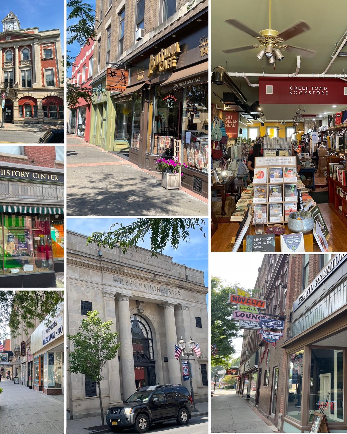 Beautiful, quirky, fun and historic — it’s Oneonta, NY!  The “City of the Hills” is the western gateway to the Catskills, located in the foothills along the banks of the Susquehanna River. Oneonta’s downtown is host to great shops, one of my favorite small bookstores - @thegreentoadbookstore - and a series of great restaurants and grills. Like nearby Cooperstown, Oneonta is a baseball town - home to the Oneonta Outlaws (New York Collegiate Baseball League) and is adjacent to the impressive Cooperstown Dreams Park, a large multi field baseball complex that focuses on youth baseball.  Oneonta is also home to two Colleges - SUNY Oneonta, dating back to 1889, and Hartwick which originated in Hartwick Seminary, founded 1797. #oneonta #oneontany #catskills#sunyoneonta #suny#hartwickcollege #happyupstate #iloveny #upstatenewyork
